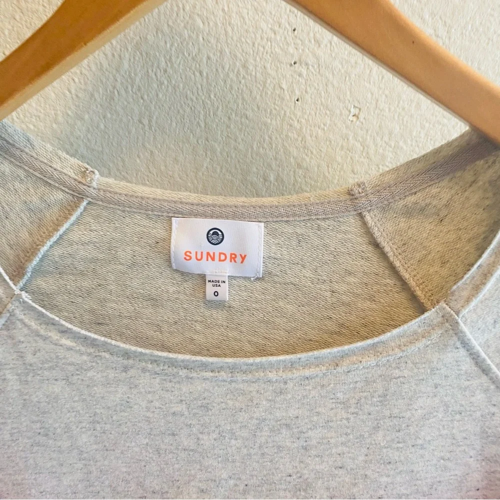 Sundry Pink Gray Dip Dye Tie Dye Sweatshirt 0